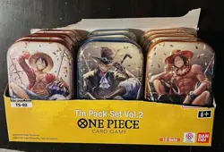 One Piece TCG Tin Pack Set Vol. 2 Set Lot Of 12 TS-02 Display English New - Image 1