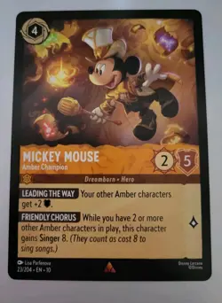 Disney Lorcana TCG - Whispers In The Well: Mickey Mouse (023/204) - Rare - NM - Image 1