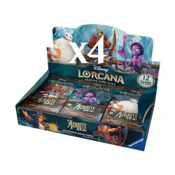Disney Lorcana TCG: Azurite Sea Booster Box Case 4 Boxes 96 Packs - Image 1