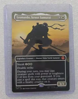 MTG Leonardo, Sewer Samurai - Borderless, Moderate Play, English Teenage Mutant - Image 1