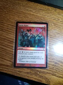 Battle Hymn 128/244 Foil Avacyn Restored Magic the Gathering NM Never Played - Image 1
