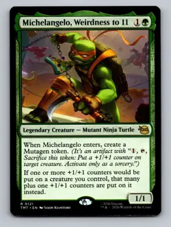 Michelangelo, Weirdness to 11 R Teenage Mutant Ninja Turtles 121 NM - Image 1