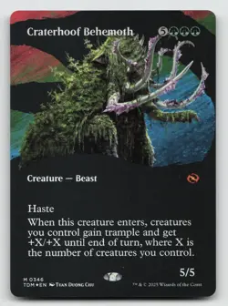 Craterhoof Behemoth (Borderless) *Foil* TDM 346 NM - Image 1