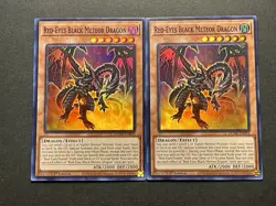 2x Red-Eyes Black Meteor Dragon | DUNE-EN095 | LP | Super Rare | YuGiOh! - Image 1