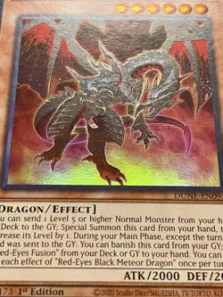 2x Red-Eyes Black Meteor Dragon | DUNE-EN095 | LP | Super Rare | YuGiOh! - Image 2
