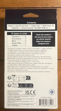 One Piece TCG Black Smoker Starter Deck (ST-19) Brand New Sealed With PRB01 Pack - Image 3