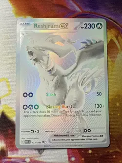 Pokemon TCG Reshiram EX White Flare Mint-Near Mint Card 173/086 BWR - Image 3