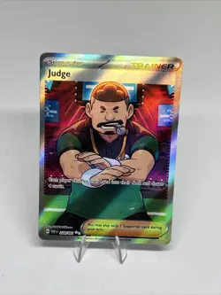 Judge 228/091 Paldean Fates Ultra Rare Full Art Trainer Pokemon TCG Card NM - Image 2