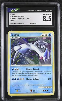 CGC 8.5 Lugia 2011 Call of Legends 15/95 Holo Pokemon Card - Image 1