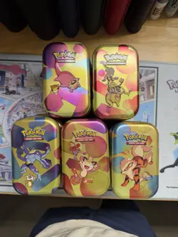 Lot of 20 Pokemon 151 Mini Tins – Empty (No Packs) – Coins & Info Cards Included - Image 2
