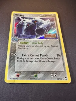 Metang 35/108 Pokemon Ex Power Keepers Reverse Holo Stamped Pokemon Card MP - Image 3