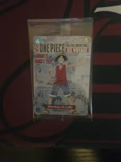 One Piece Monkey.D.Luffy [College Basketball US Voyage] P-055 Promo Card SEALED - Image 2