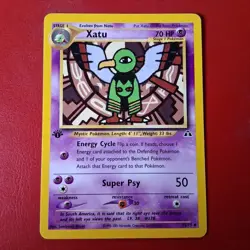 Xatu 52/75 Neo Discovery Regular First Edition Pokemon Card LP Wotc - Image 1