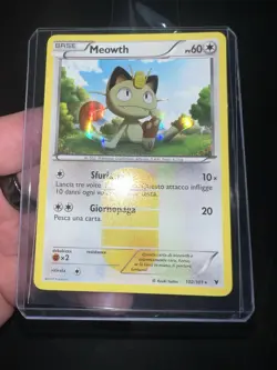 Pokemon TCG Meowth Holo Secret Rare Noble Victories Card 102/101 NM - Image 1