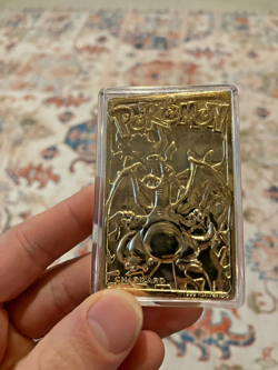 23K Gold Plated CHARIZARD Trading Card 1999 Burger King Pokemon Ball Opened - Image 3