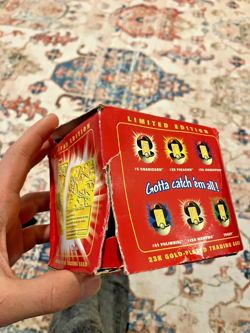 23K Gold Plated CHARIZARD Trading Card 1999 Burger King Pokemon Ball Opened - Image 4
