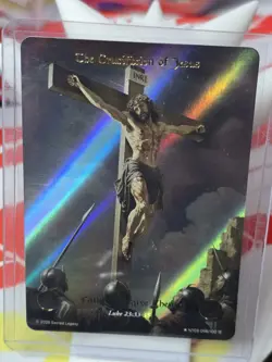 2025 Sacred Legacy: FULL ART - The Crucifixion of Jesus 98/100 1st Edition Card - Image 1