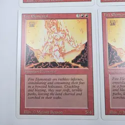 Magic The Gathering REVISED EDITION FIRE ELEMENTAL X4 Playset - Image 2