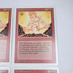 Magic The Gathering REVISED EDITION FIRE ELEMENTAL X4 Playset - Image 4