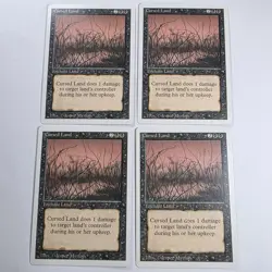 Magic the Gathering: Revised Edition Cursed Land x 4 MTG Playset - Image 1