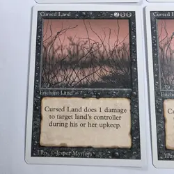 Magic the Gathering: Revised Edition Cursed Land x 4 MTG Playset - Image 2