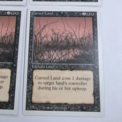 Magic the Gathering: Revised Edition Cursed Land x 4 MTG Playset - Image 3