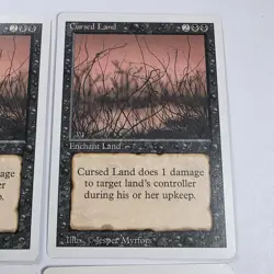 Magic the Gathering: Revised Edition Cursed Land x 4 MTG Playset - Image 4
