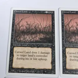 Magic the Gathering: Revised Edition Cursed Land x 4 MTG Playset - Image 5