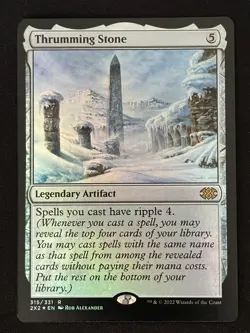 1x MTG Thrumming Stone (Foil) - Double Masters 2022 (2X2) #315 - Magic - Image 1
