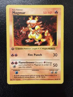 Magmar #36/102 1st Edition - Base Set Shadowless - Pokemon TCG HP - Image 1