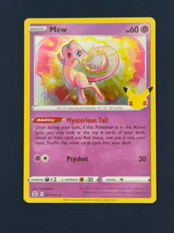 Mew 011/025 Holo Rare Celebrations Pokemon Near Mint - Image 1