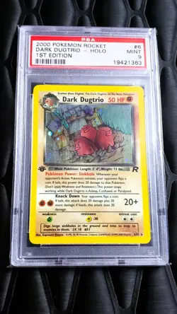 2000 Pokemon 1st Edition Rocket Dark Dugtrio #6 Holo PSA 9 MINT - Image 1