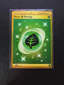 Pokemon TCG Basic Grass Energy 278/193 Holo Hyper Rare Paldea Evolved - Image 1