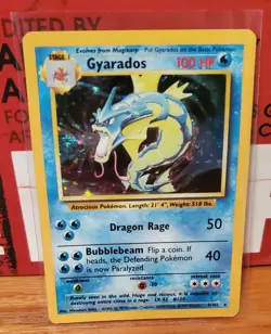 Gyarados Holo 6/102 Base Set 1999 Rare Pokemon TCG - Image 1