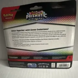 Pokemon TCG Prismatic Evolutions Pack Sylveon Promo Tech Sticker Vaporeon - Image 3