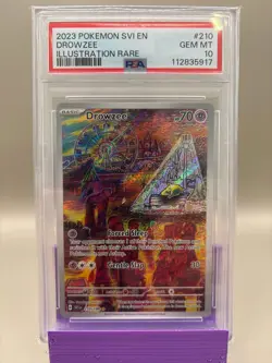 PSA 10 GEM Mint -Drowzee #210 Pokemon Scarlet & Violet, Graded - Image 1