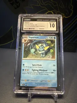 Pokemon Vaporeon Black Star Promo 168 CGC 10 - Image 1