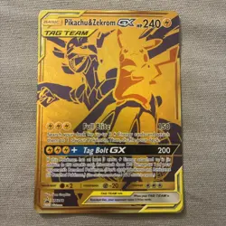 2021 Pokemon TCG Pikachu & Zekrom GX SM248 Full Art Holo Black Star Promo NM - Image 1