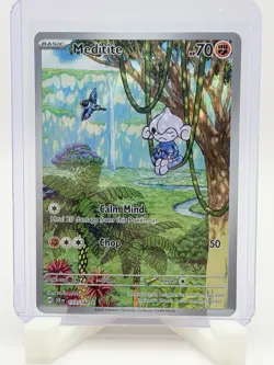 Meditite 153/142 SV07: Stellar Crown Illustration Rare NM / Mint Pokemon TCG - Image 1