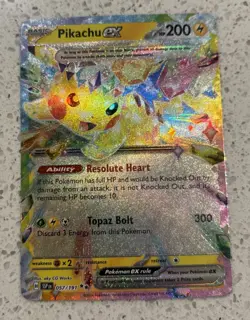 Pokemon TCG Surging Sparks Pikachu EX 057/191 Double Rare - Image 1