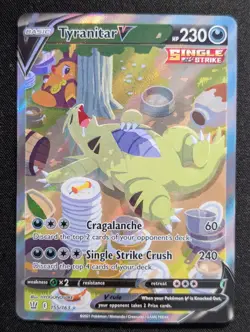 Tyranitar V (Alternate Full Art) 155/163 Battle Styles Pokemon LP SMALL DENT - Image 1