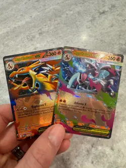 Pokemon Mega Charizard X EX 029 & Mega Charizard Y EX 030 Black Star Promo NM - Image 2