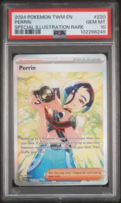 2024 POKEMON TWM EN-TWILIGHT MASQUERADE SPECIAL ILLUSTRATION RARE PERRIN PSA 10 - Image 1