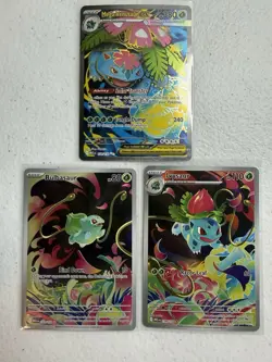 Pokemon Venusaur Evolution Line Set Bulbasaur Ivysaur Mega Venusaur EX - Image 1