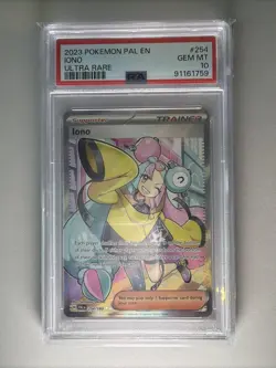 PSA 10 Gem Mint 2023 POKEMON PAL EN-PALDEA EVOLVED IONO #254 Ultra Rare - Image 1