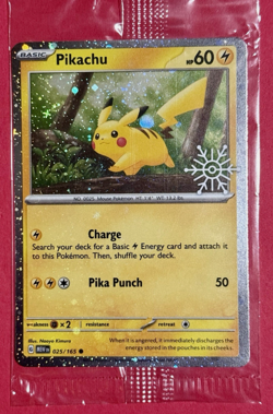 Pokemon 2025 Holiday Advent Calendar Stamped Festive Pikachu 025/165 NM - SEALED - Image 1