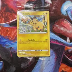 Pokemon TCG: Pikachu 049/195 Holiday Calendar 2022 Snowflake Stamp SEALED - Image 1