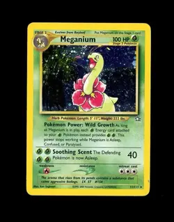 2000 Pokemon NEO GENESIS MEGANIUM HOLO 11/111 RARE! MP - Image 1