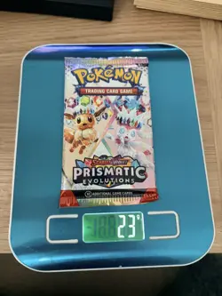 Heavy 23g Pokemon TCG Prismatic Evolutions Booster Pack ✅ potential god packU - Image 1