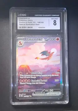 Pokemon Charizard ex 199/165 Scarlet & Violet 151 Special Illustration Rare CGC… - Image 1